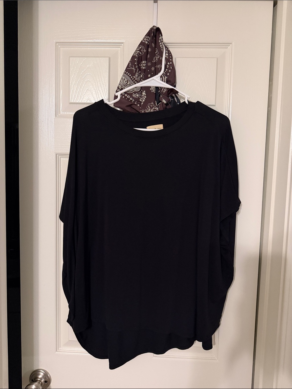 Lou & Grey Black Bat Wing Relaxed Crew Top
